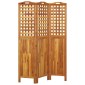 vidaXL Διαχωριστικό Χώρου με 3 Πάνελ 121,5x2x180εκ. Μασίφ Ξύλο Ακακίας