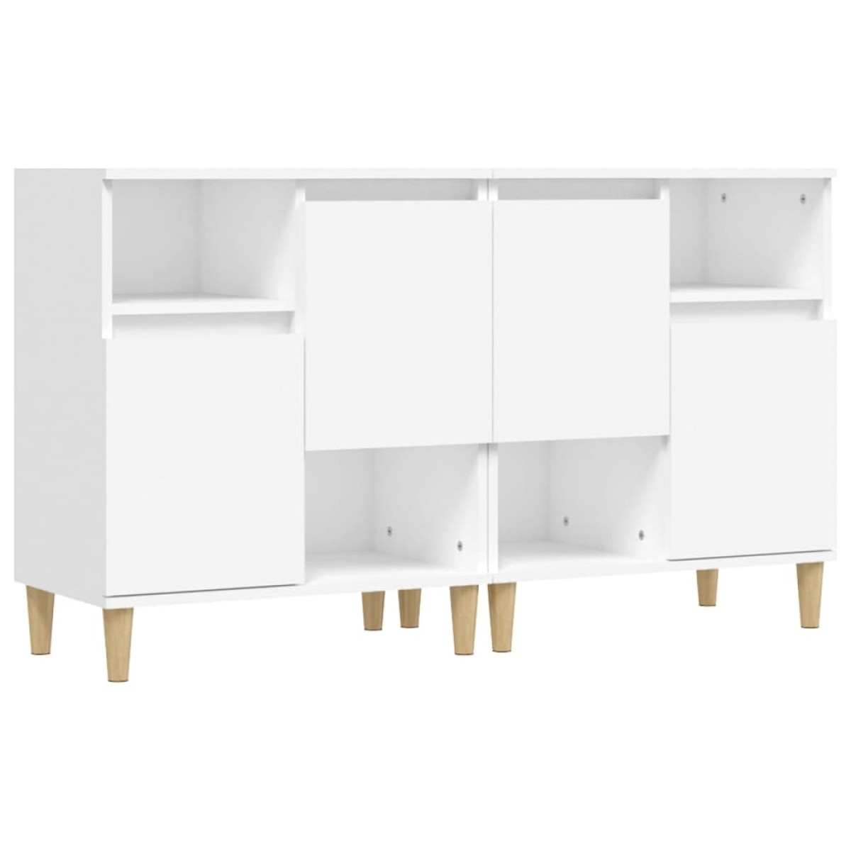 vidaXL Ντουλάπια 2 τεμ. Λευκά 60 x 35 x 70 εκ. από Επεξεργασμένο Ξύλο