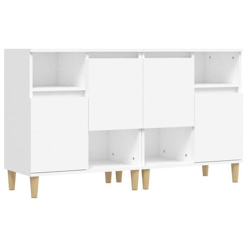 vidaXL Ντουλάπια 2 τεμ. Λευκά 60 x 35 x 70 εκ. από Επεξεργασμένο Ξύλο