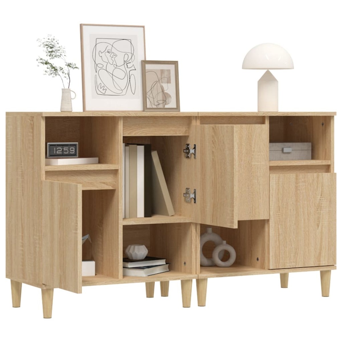 vidaXL Ντουλάπια 2 τεμ. Sonoma Δρυς 60x35x70 εκ. Επεξεργασμένο Ξύλο
