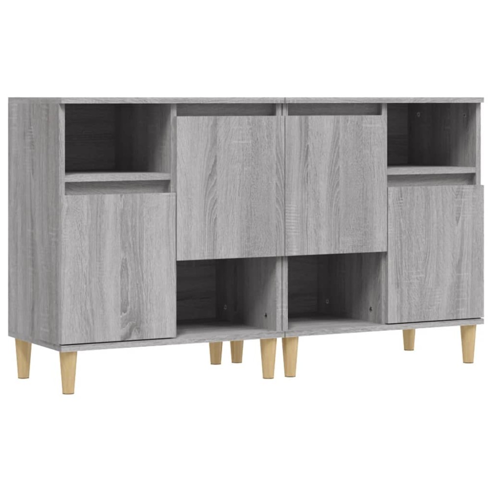 vidaXL Ντουλάπι 2 τεμ. Γκρι Sonoma 60x35x70 εκ. από Επεξεργασμένο Ξύλο