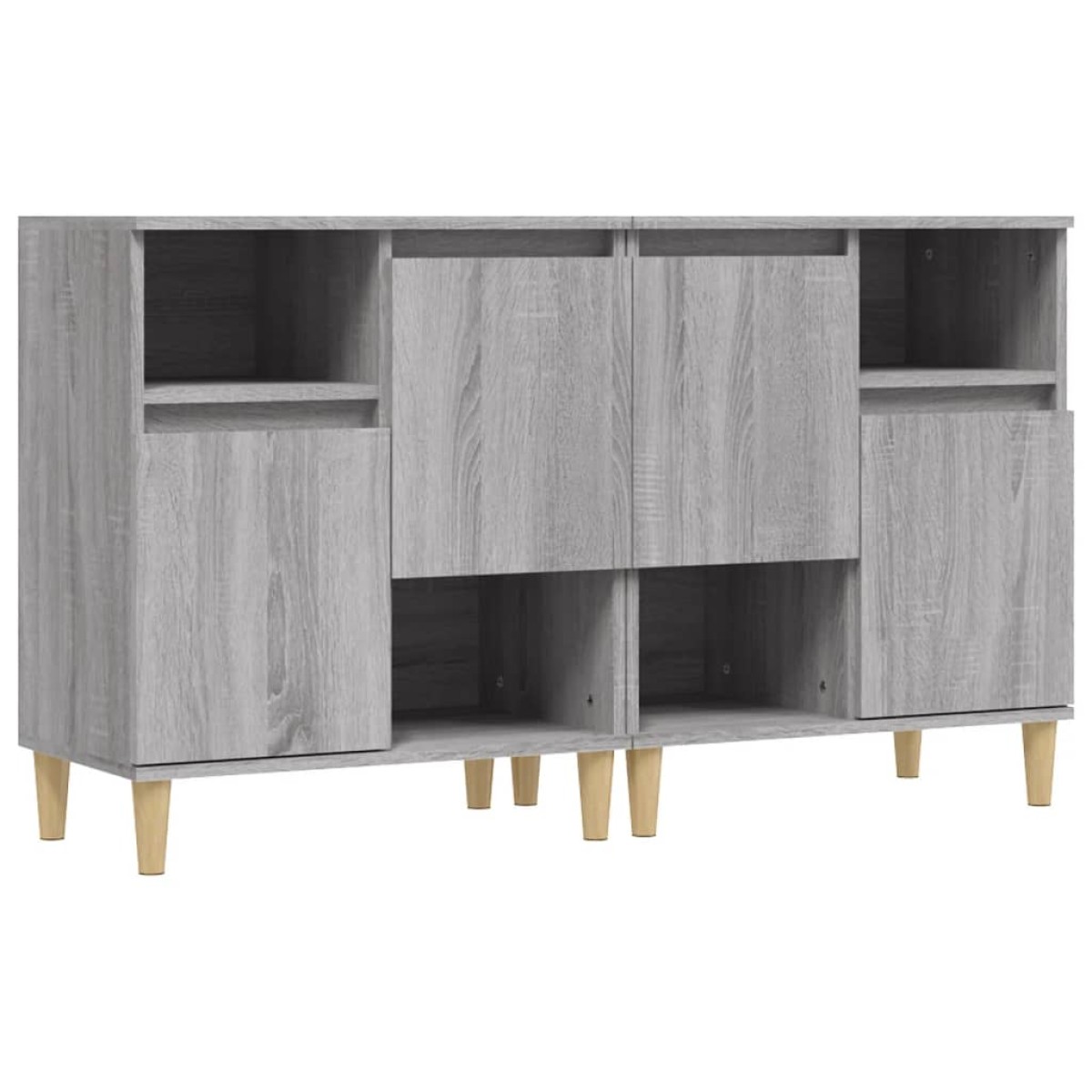 vidaXL Ντουλάπι 2 τεμ. Γκρι Sonoma 60x35x70 εκ. από Επεξεργασμένο Ξύλο