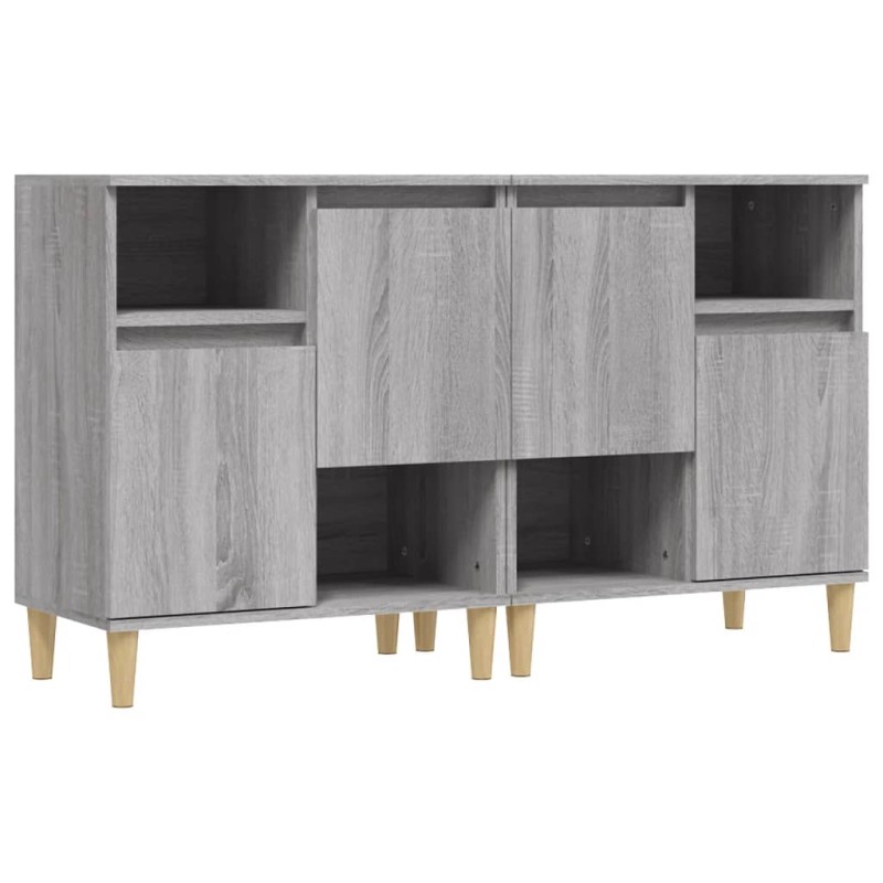 vidaXL Ντουλάπι 2 τεμ. Γκρι Sonoma 60x35x70 εκ. από Επεξεργασμένο Ξύλο