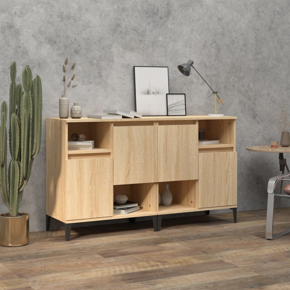 vidaXL Ντουλάπια 2 τεμ. Sonoma Δρυς 60x35x70 εκ. Επεξεργασμένο Ξύλο