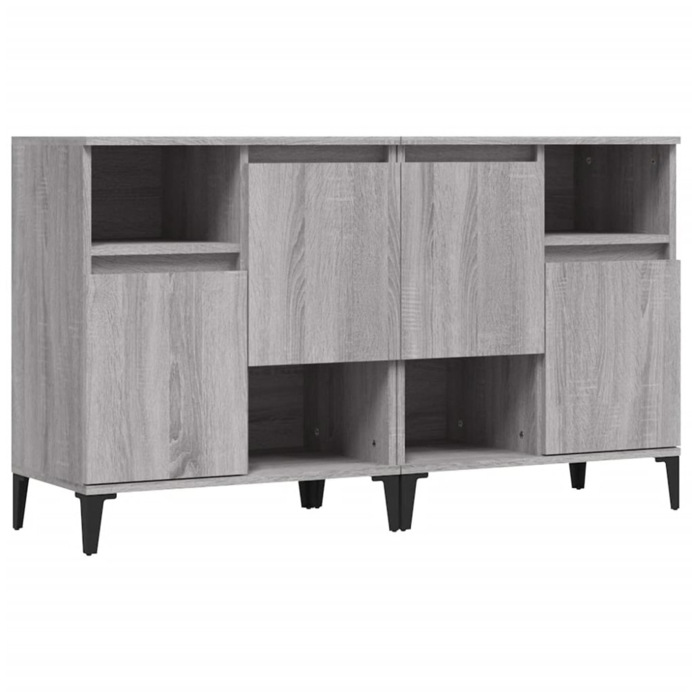 vidaXL Ντουλάπι 2 τεμ. Γκρι Sonoma 60x35x70 εκ. από Επεξεργασμένο Ξύλο