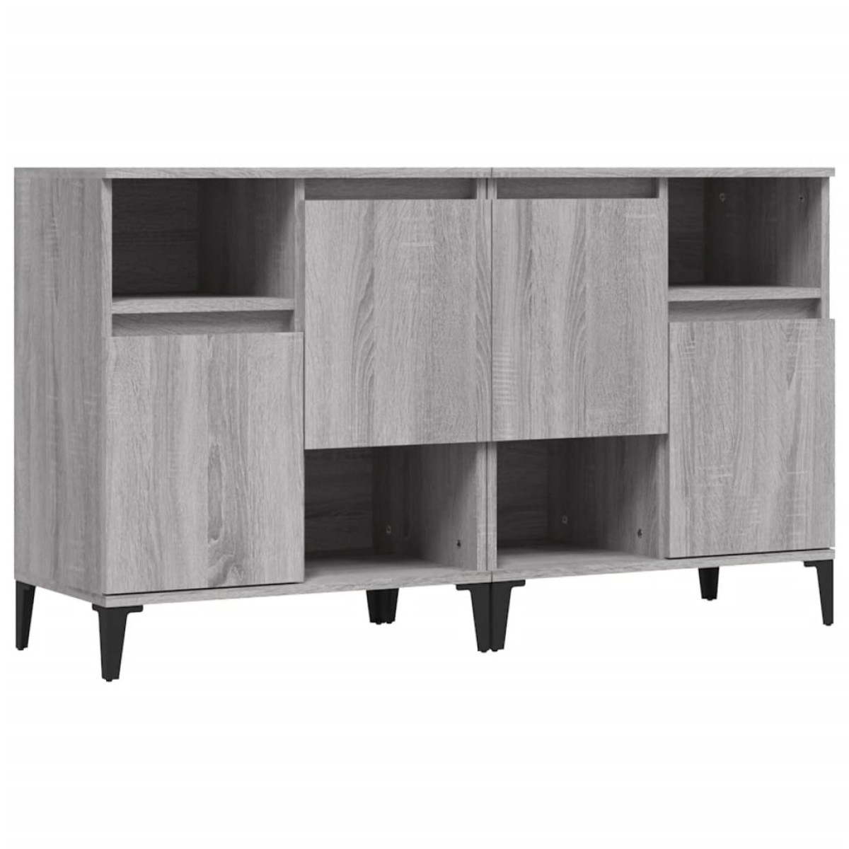 vidaXL Ντουλάπι 2 τεμ. Γκρι Sonoma 60x35x70 εκ. από Επεξεργασμένο Ξύλο