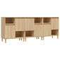 vidaXL Ντουλάπια 3 τεμ. Sonoma Δρυς 60x35x70 εκ. Επεξεργασμένο Ξύλο