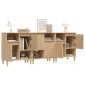 vidaXL Ντουλάπια 3 τεμ. Sonoma Δρυς 60x35x70 εκ. Επεξεργασμένο Ξύλο