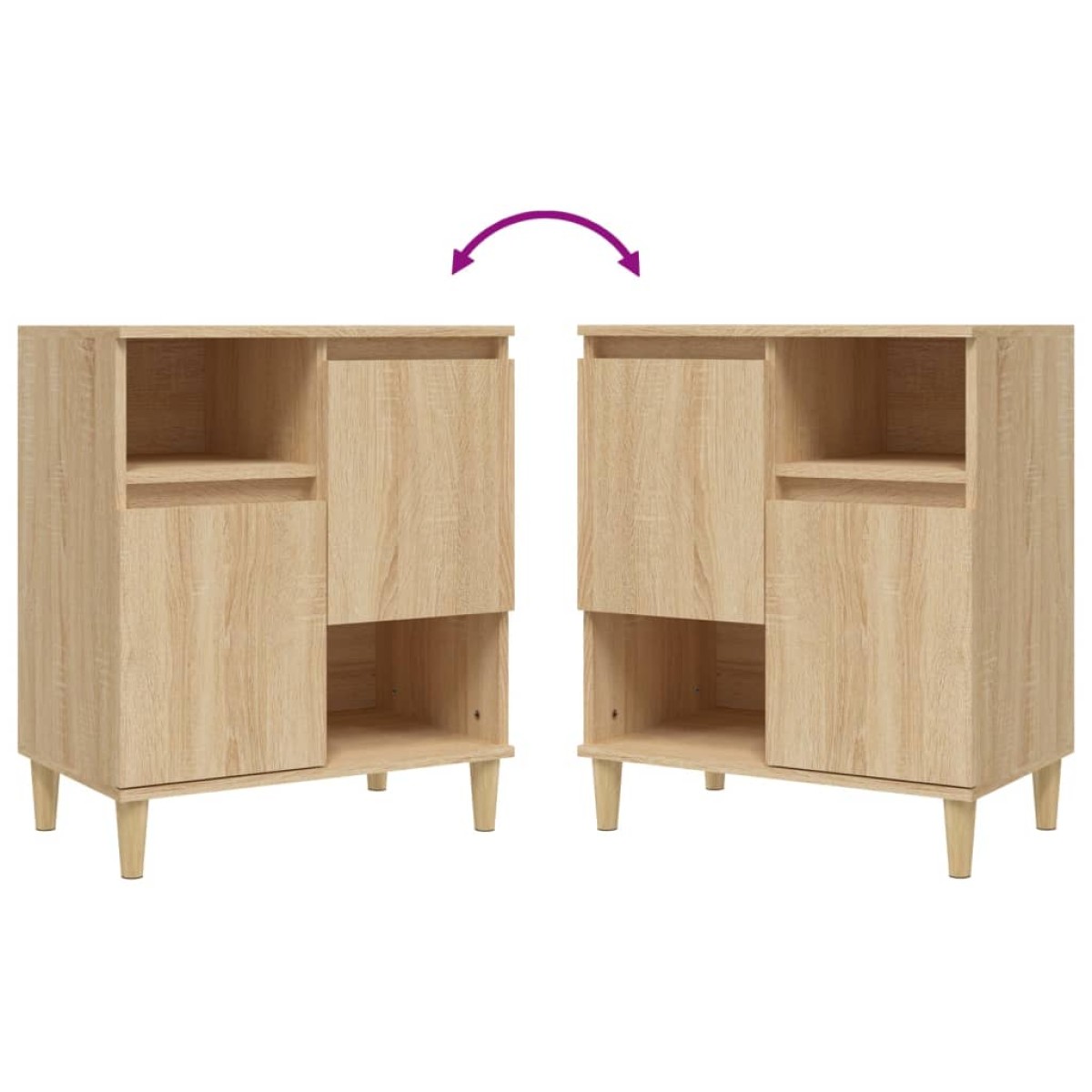 vidaXL Ντουλάπια 3 τεμ. Sonoma Δρυς 60x35x70 εκ. Επεξεργασμένο Ξύλο
