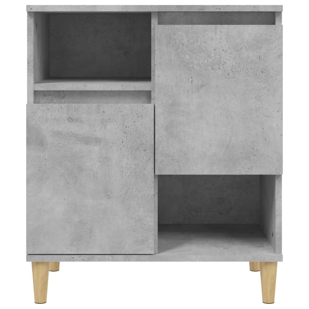 vidaXL Ντουλάπια 3 τεμ. Γκρι Σκυροδέματος 60x35x70 εκ. Επεξεργ. Ξύλο