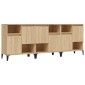 vidaXL Ντουλάπια 3 τεμ. Sonoma Δρυς 60x35x70 εκ. Επεξεργασμένο Ξύλο