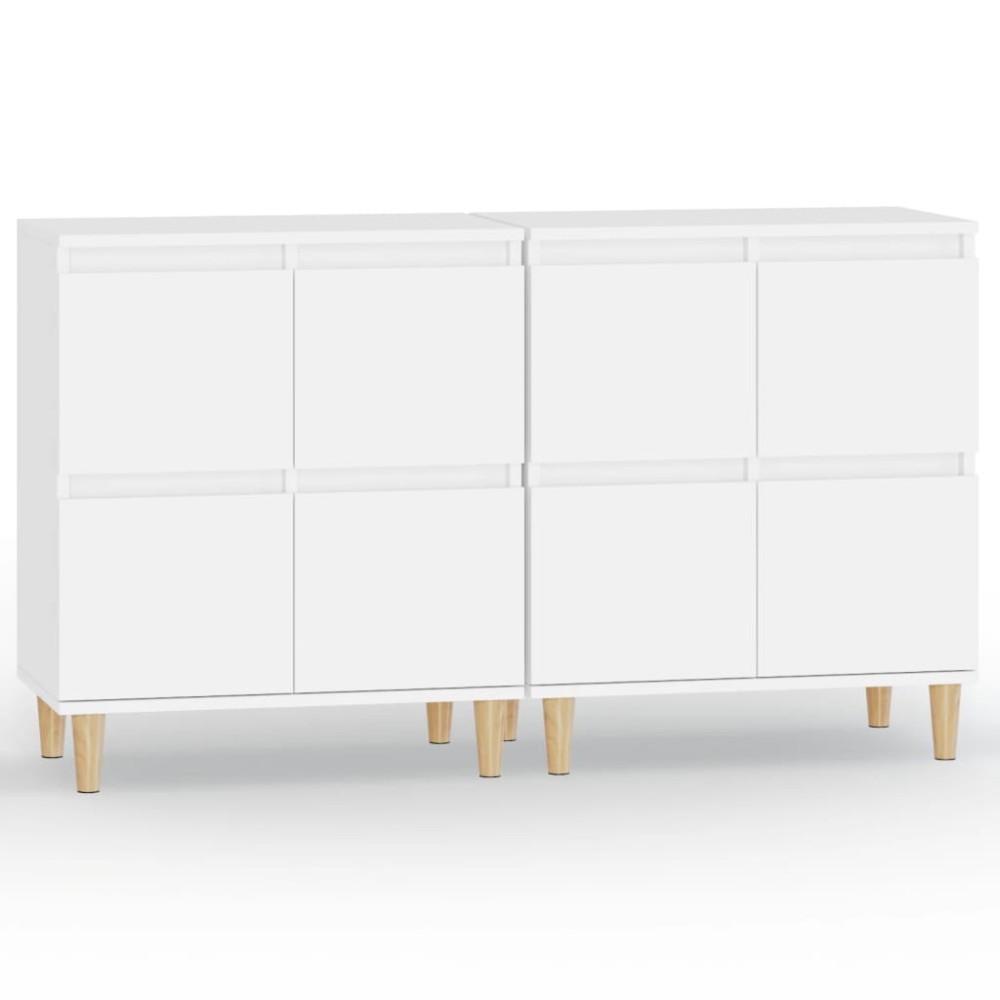 vidaXL Ντουλάπια 2 τεμ. Λευκά 60 x 35 x 70 εκ. από Επεξεργασμένο Ξύλο