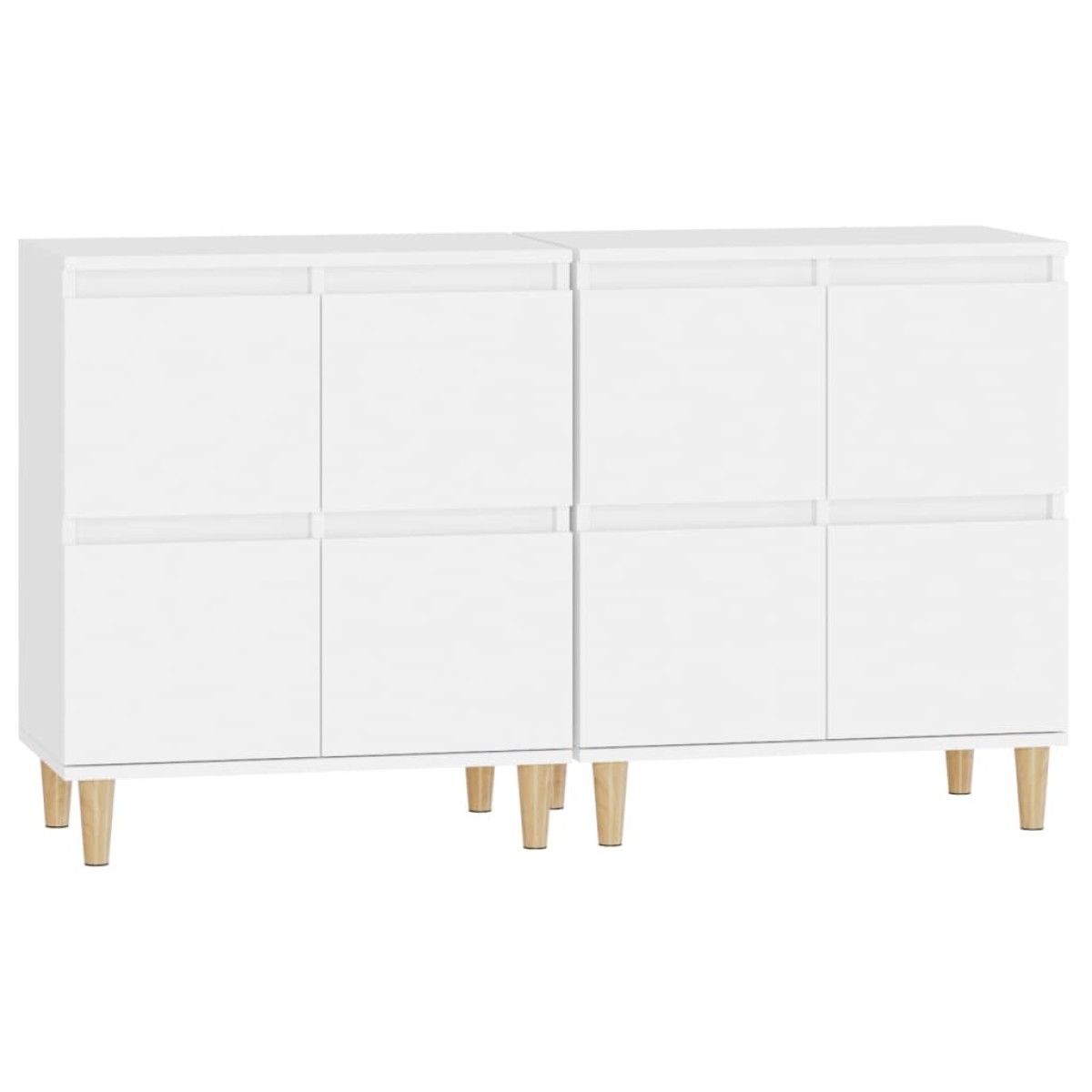 vidaXL Ντουλάπια 2 τεμ. Λευκά 60 x 35 x 70 εκ. από Επεξεργασμένο Ξύλο