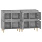 vidaXL Ντουλάπια 2 τεμ. Γκρι Σκυροδέματος 60x35x70 εκ. Επεξεργ. Ξύλο