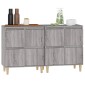 vidaXL Ντουλάπι 2 τεμ. Γκρι Sonoma 60x35x70 εκ. από Επεξεργασμένο Ξύλο