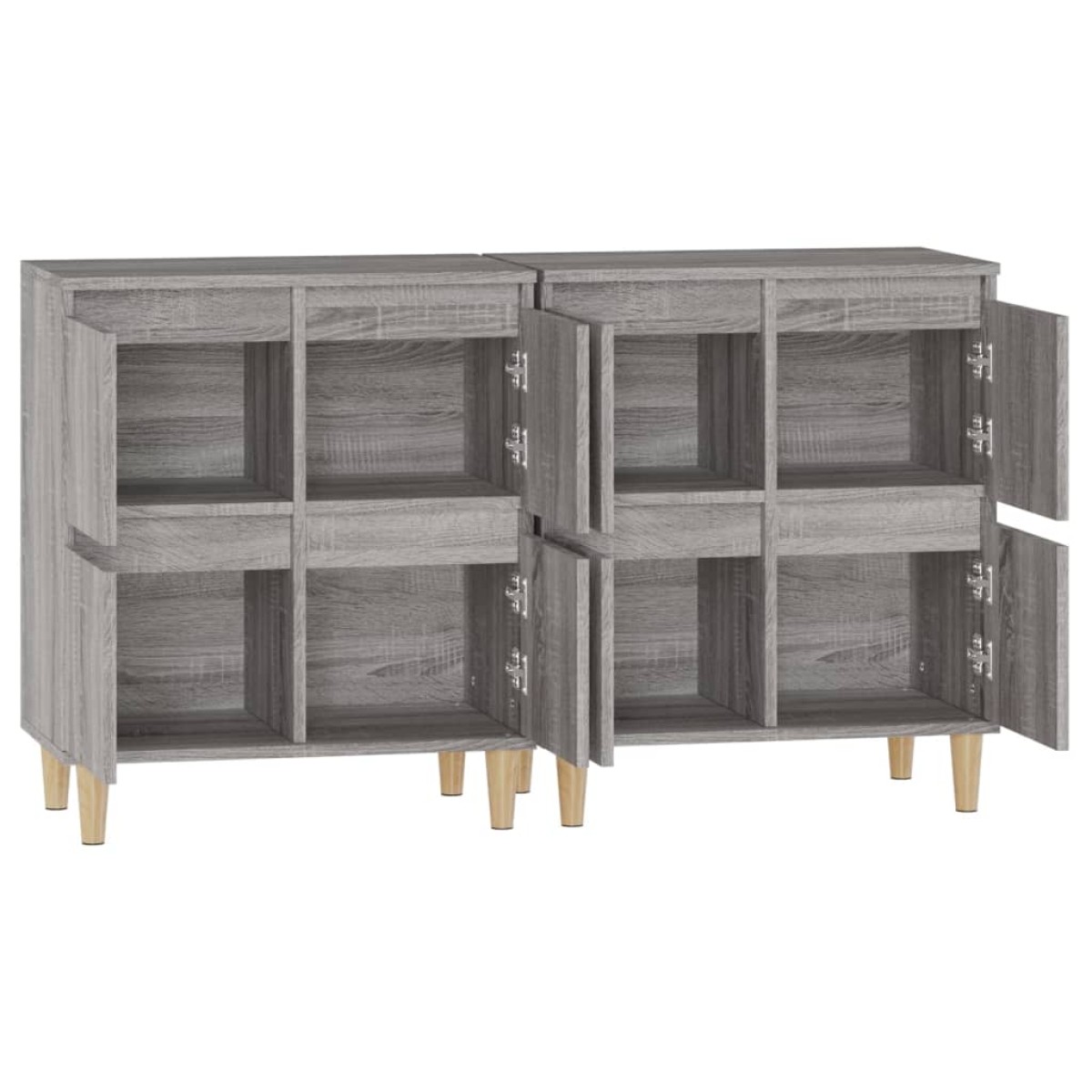 vidaXL Ντουλάπι 2 τεμ. Γκρι Sonoma 60x35x70 εκ. από Επεξεργασμένο Ξύλο