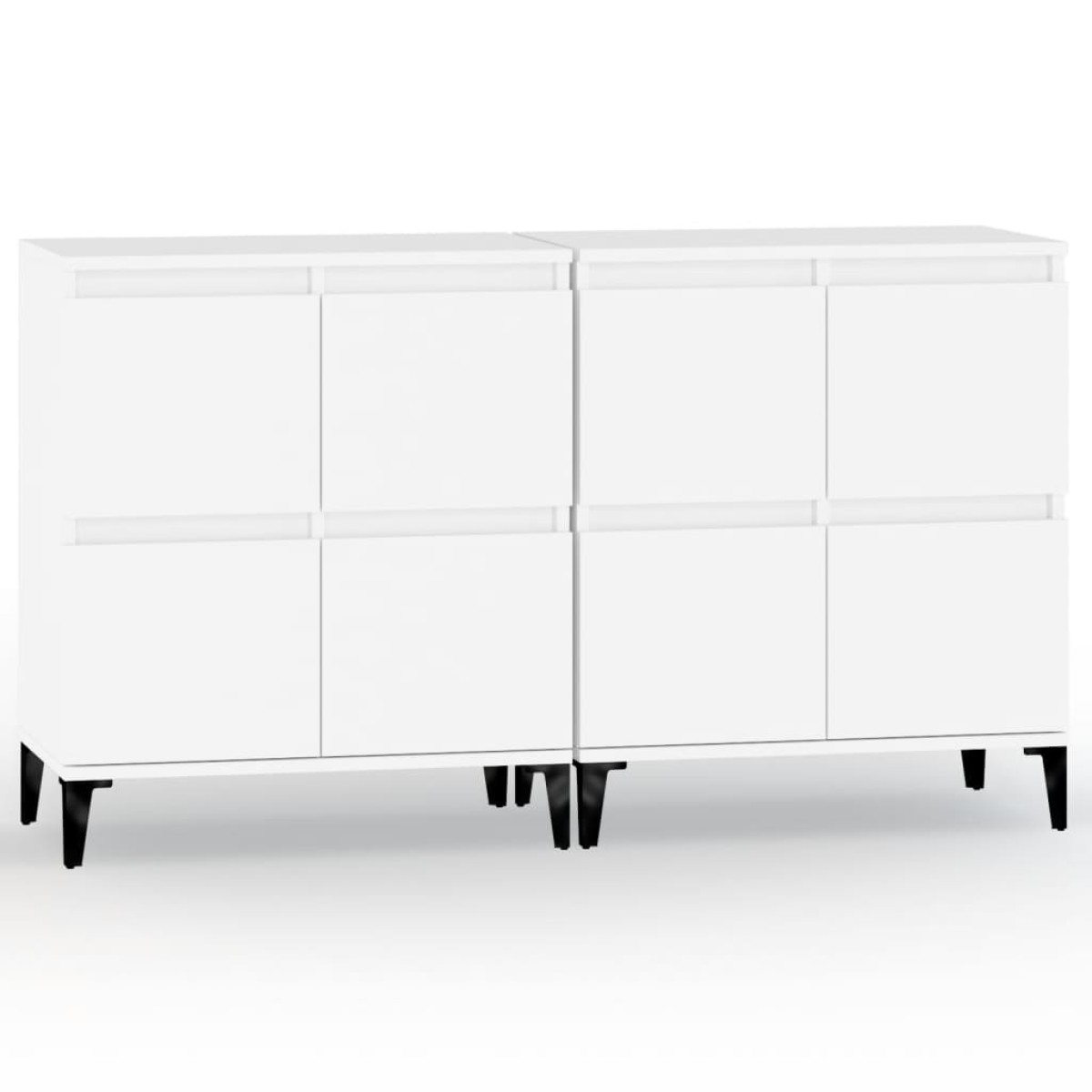 vidaXL Ντουλάπια 2 τεμ. Λευκά 60 x 35 x 70 εκ. από Επεξεργασμένο Ξύλο