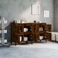 vidaXL Ντουλάπια 2 τεμ. Καπνιστή Δρυς 60x35x70 εκ. Επεξεργασμένο Ξύλο