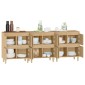 vidaXL Ντουλάπια 3 τεμ. Sonoma Δρυς 60x35x70 εκ. Επεξεργασμένο Ξύλο