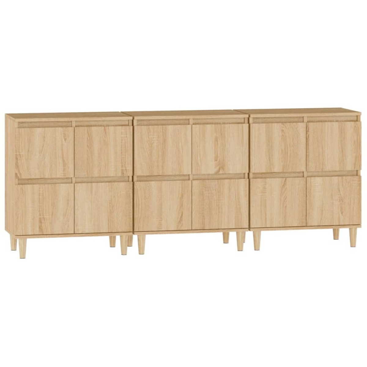 vidaXL Ντουλάπια 3 τεμ. Sonoma Δρυς 60x35x70 εκ. Επεξεργασμένο Ξύλο