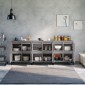 vidaXL Ντουλάπι 3 τεμ. Γκρι Sonoma 60x35x70 εκ. από Επεξεργασμένο Ξύλο