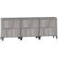 vidaXL Ντουλάπι 3 τεμ. Γκρι Sonoma 60x35x70 εκ. από Επεξεργασμένο Ξύλο