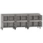 vidaXL Ντουλάπι 3 τεμ. Γκρι Sonoma 60x35x70 εκ. από Επεξεργασμένο Ξύλο