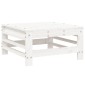 vidaXL Σαλόνι Κήπου Σετ 6 Τεμαχίων Λευκό από Μασίφ Ξύλο Πεύκου