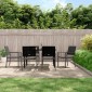 vidaXL Σετ Τραπεζαρίας Κήπου 7 Τεμαχίων από Συνθετικό Ρατάν / Ατσάλι