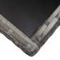 vidaXL Τραπέζι Κήπου Γκρι 140 x 80 x 74 εκ. από Συνθετικό Ρατάν