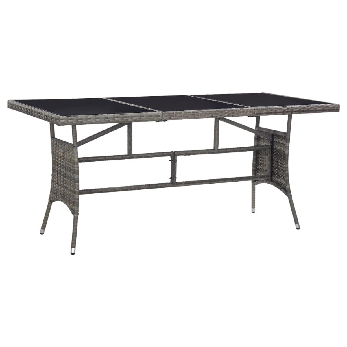 vidaXL Τραπέζι Κήπου Γκρι 170 x 80 x 74 εκ. από Συνθετικό Ρατάν