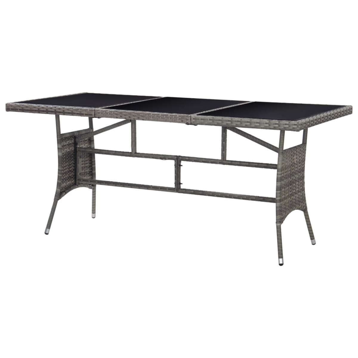vidaXL Τραπέζι Κήπου Γκρι 170 x 80 x 74 εκ. από Συνθετικό Ρατάν