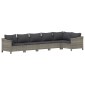 vidaXL Σαλόνι Κήπου 6 Τεμαχίων από Γκρι Συνθετικό Ρατάν με Μαξιλάρια