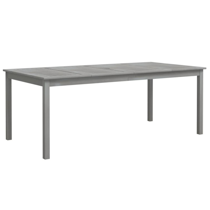 vidaXL Τραπέζι Κήπου Γκρι 200 x 100 x 75 εκ. από Μασίφ Ξύλο Ακακίας