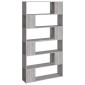 vidaXL Βιβλιοθήκη/Διαχωριστικό Χώρου Γκρι Sonoma 100 x 24 x 188 εκ.