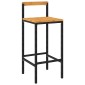 vidaXL Σετ Μπαρ Κήπου 3 τεμ. Μαύρο Συνθ. Ρατάν & Μασίφ Ξύλο Ακακίας
