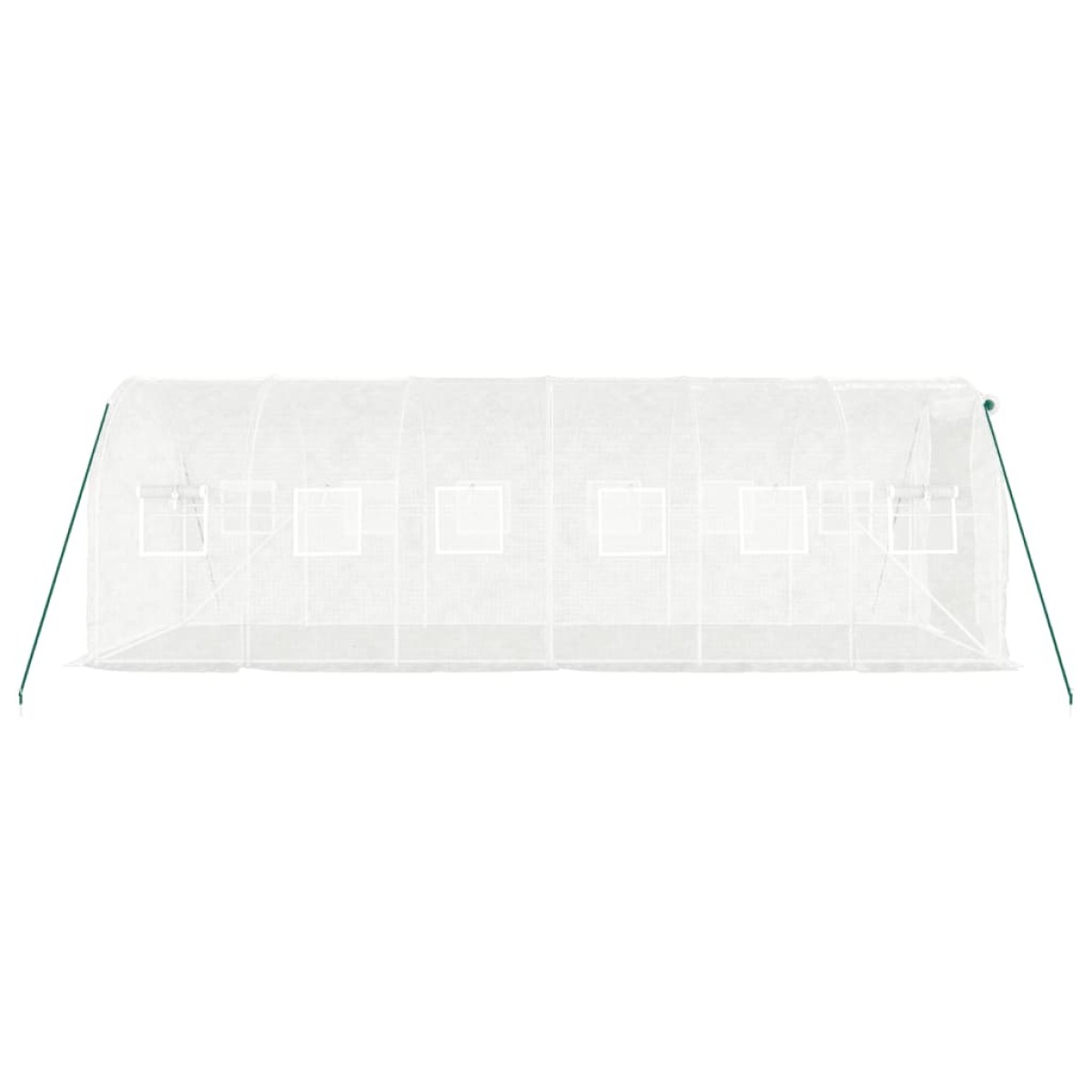 vidaXL Θερμοκήπιο με Ατσάλινο Πλαίσιο Λευκό 12 μ² 6 x 2 x 2 μ.