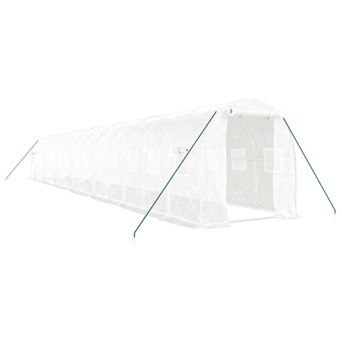 vidaXL Θερμοκήπιο με Ατσάλινο Πλαίσιο Λευκό 28 μ² 14 x 2 x 2 μ.
