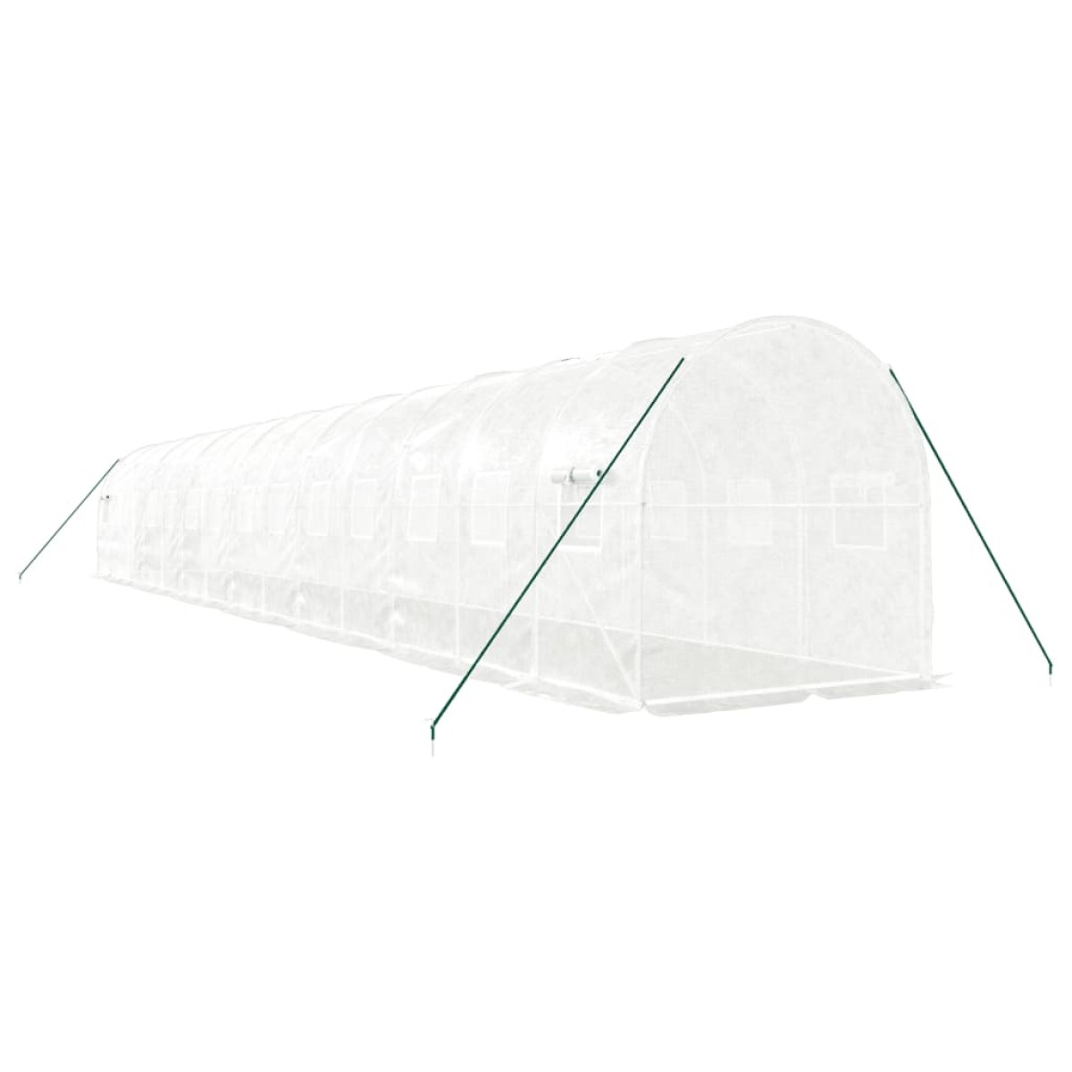 vidaXL Θερμοκήπιο με Ατσάλινο Πλαίσιο Λευκό 28 μ² 14 x 2 x 2 μ.