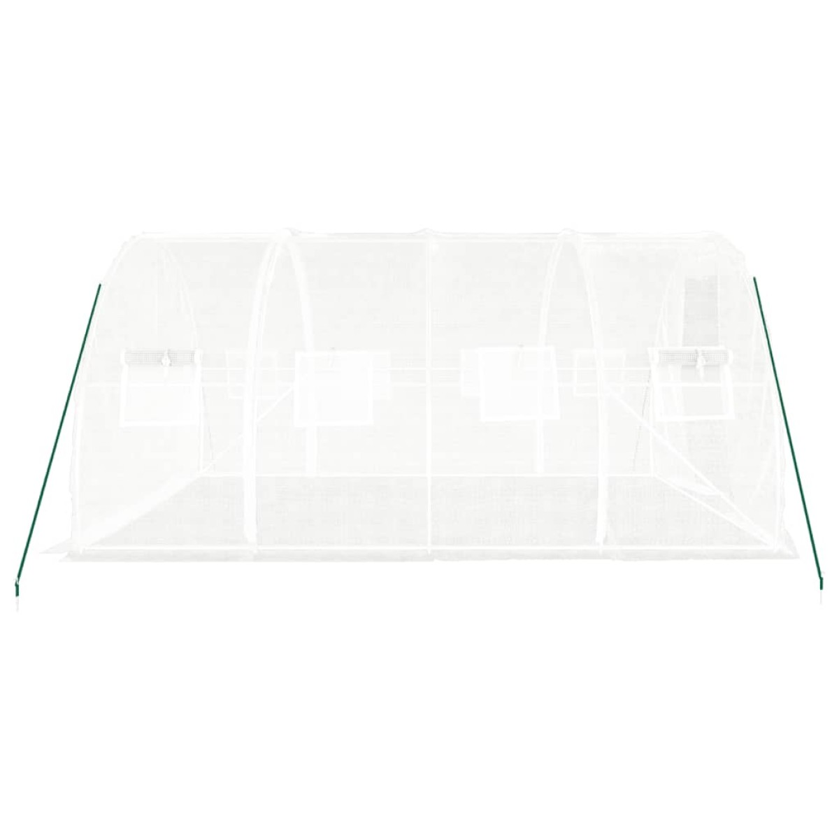 vidaXL Θερμοκήπιο Λευκό 12 μ² 4 x 3 x 2 μ. με Ατσάλινο Πλαίσιο