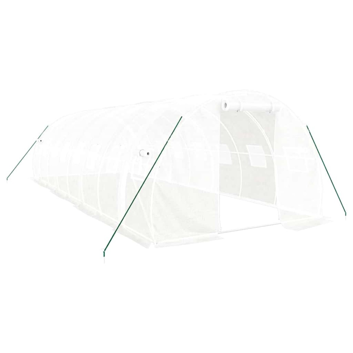vidaXL Θερμοκήπιο Λευκό 24 μ² 8 x 3 x 2 μ. με Ατσάλινο Πλαίσιο