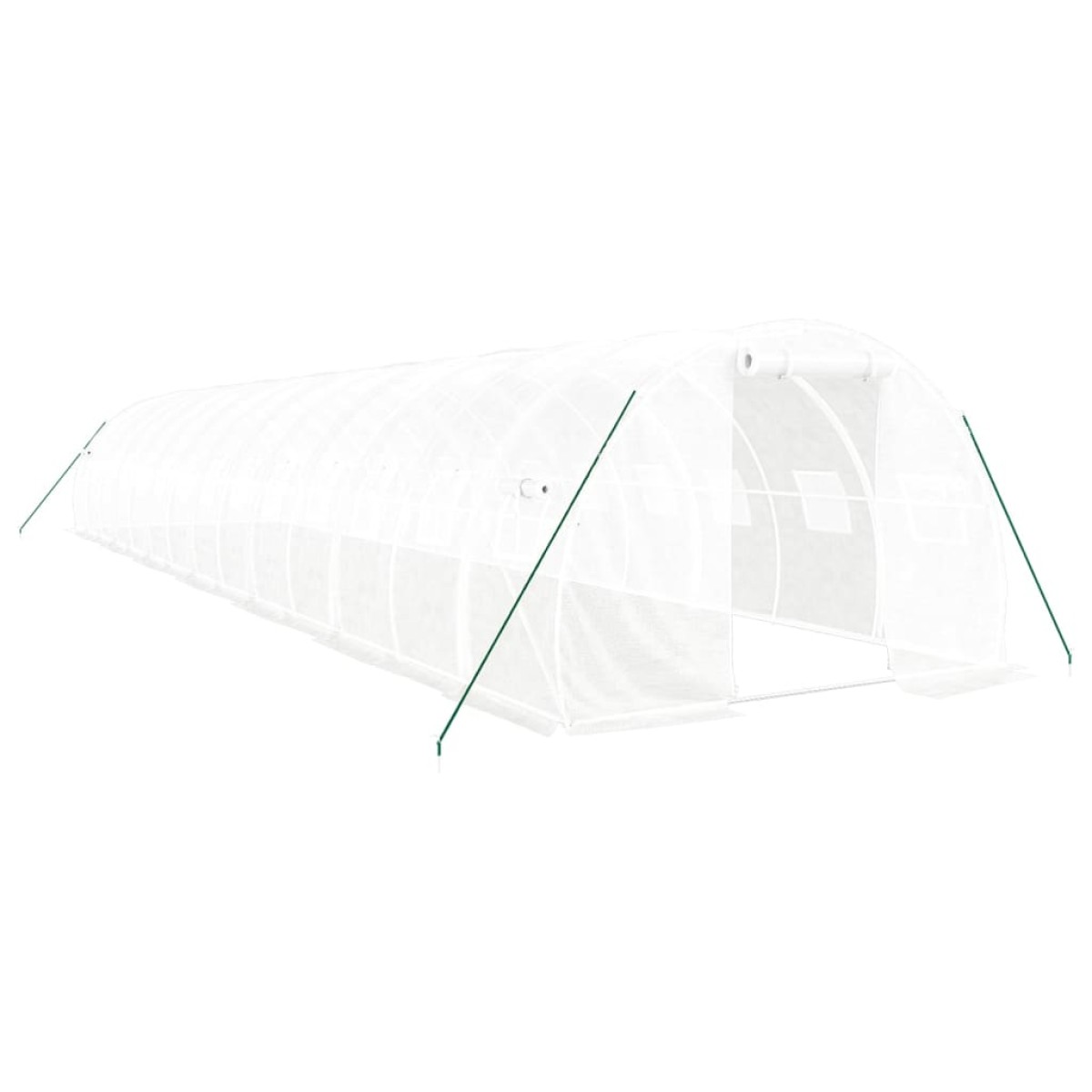 vidaXL Θερμοκήπιο Λευκό 42 μ² 14 x 3 x 2 μ. με Ατσάλινο Πλαίσιο