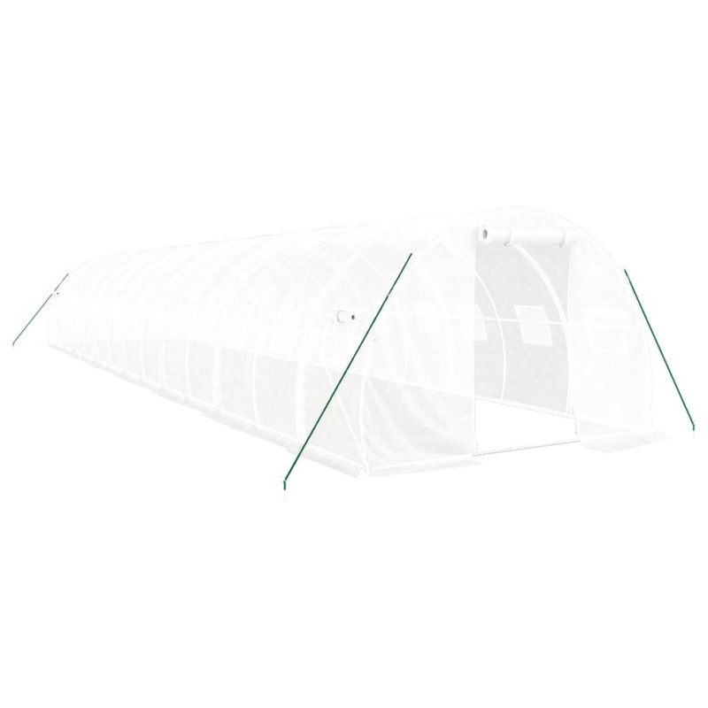 vidaXL Θερμοκήπιο Λευκό 42 μ² 14 x 3 x 2 μ. με Ατσάλινο Πλαίσιο