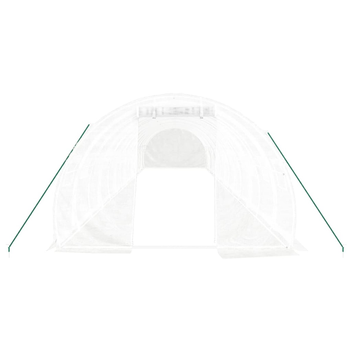 vidaXL Θερμοκήπιο Λευκό 42 μ² 14 x 3 x 2 μ. με Ατσάλινο Πλαίσιο