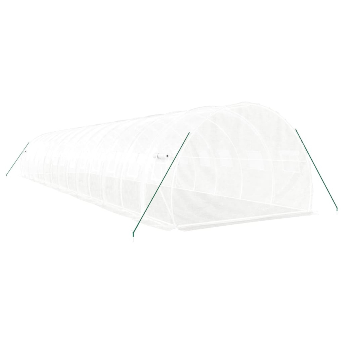 vidaXL Θερμοκήπιο Λευκό 42 μ² 14 x 3 x 2 μ. με Ατσάλινο Πλαίσιο