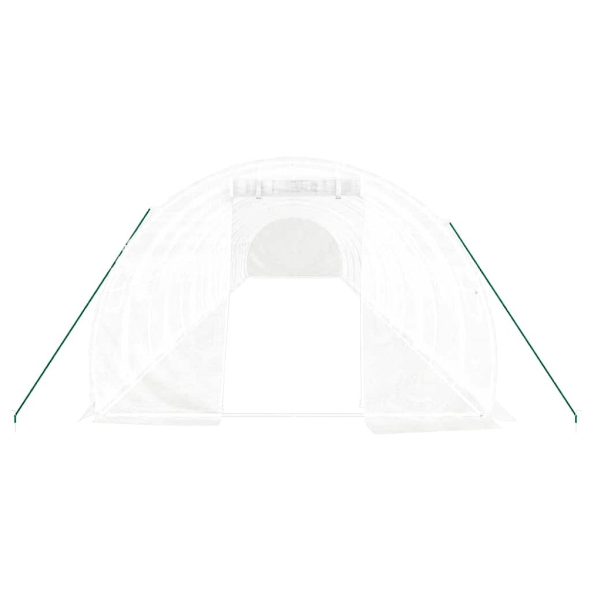 vidaXL Θερμοκήπιο Λευκό 48 μ² 16 x 3 x 2 μ. με Ατσάλινο Πλαίσιο
