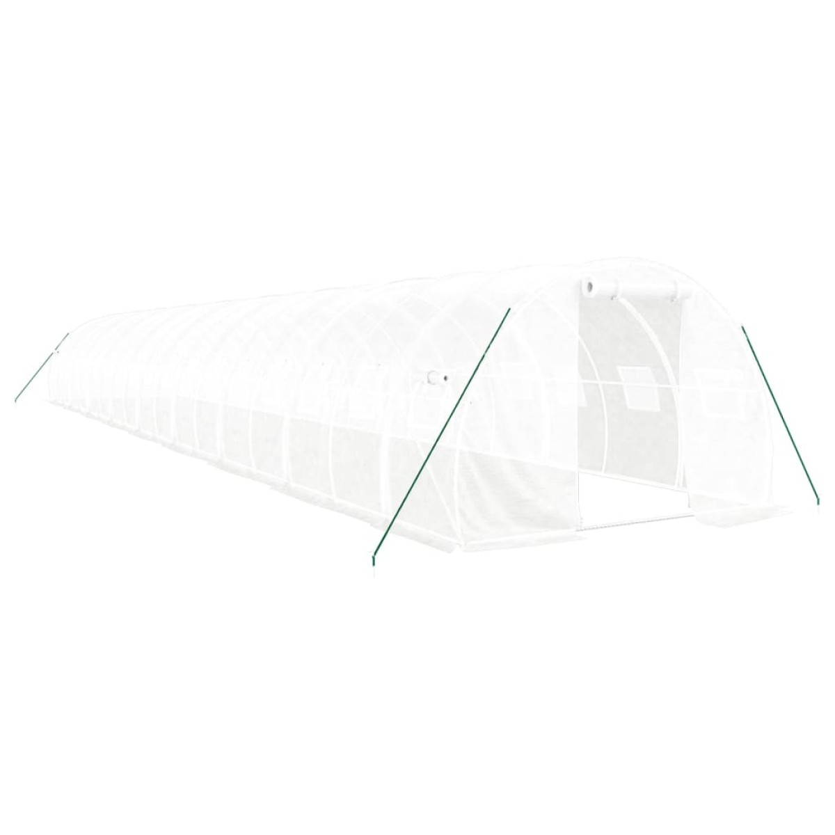 vidaXL Θερμοκήπιο Λευκό 54 μ² 18 x 3 x 2 μ. με Ατσάλινο Πλαίσιο
