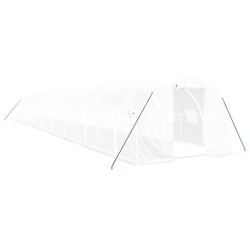 vidaXL Θερμοκήπιο Λευκό 54 μ² 18 x 3 x 2 μ. με Ατσάλινο Πλαίσιο