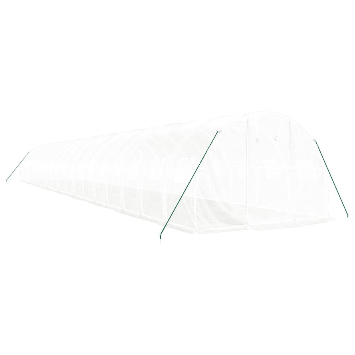 vidaXL Θερμοκήπιο Λευκό 54 μ² 18 x 3 x 2 μ. με Ατσάλινο Πλαίσιο