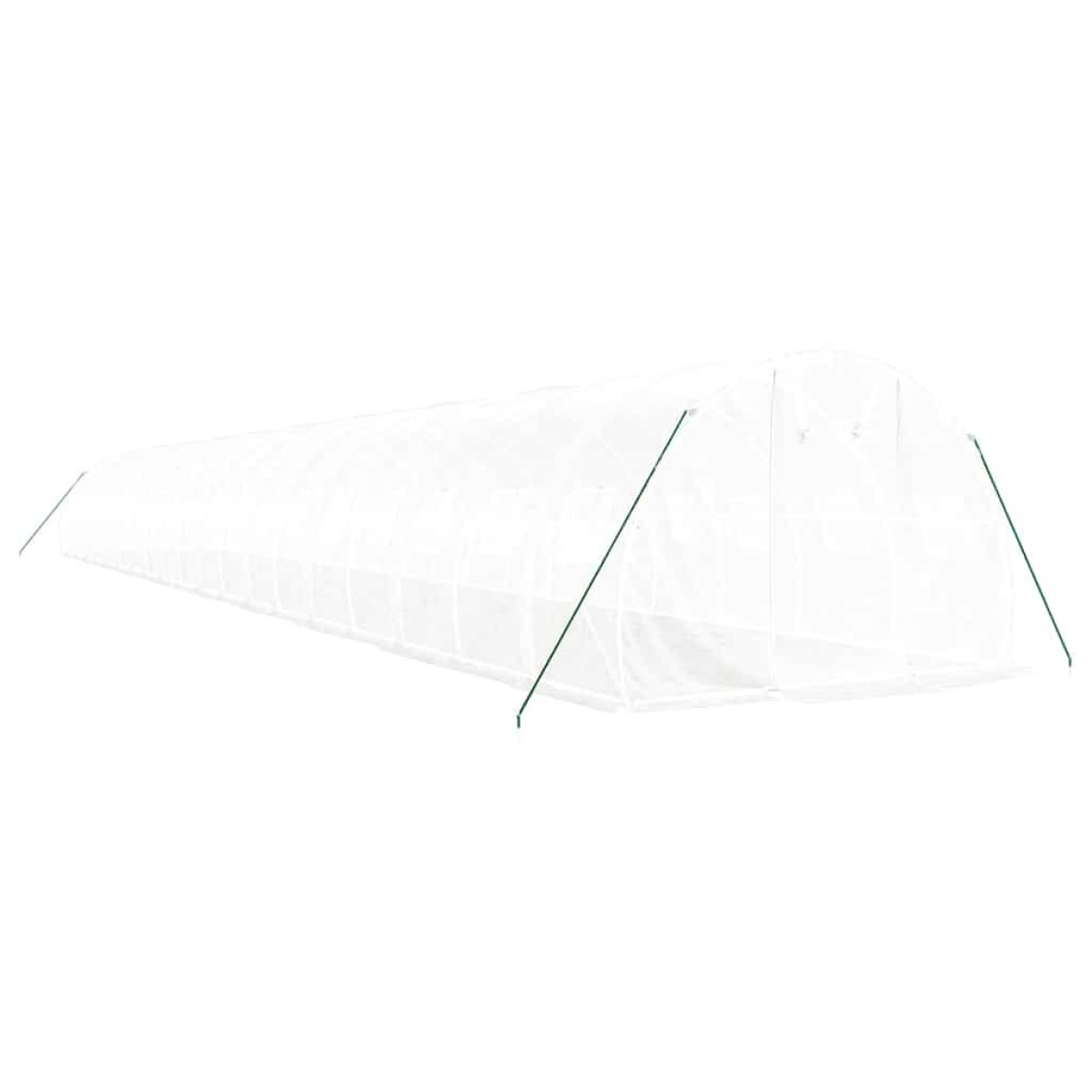 vidaXL Θερμοκήπιο Λευκό 60 μ² 20 x 3 x 2 μ. με Ατσάλινο Πλαίσιο